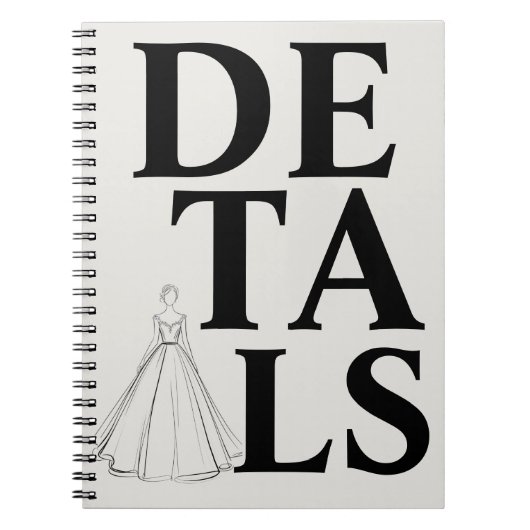 Carnet "DETAILS" Typography | Modern & Confident Wedding (Devant)