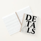 Carnet "DETAILS" Typography | Modern & Confident Wedding (Intérieur)