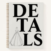 Carnet "DETAILS" Typography | Modern & Confident Wedding (Devant)