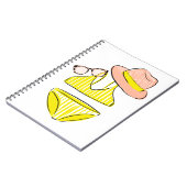 Carnet Détendez-vous au soleil - maillot de bain jaune (Côté gauche)