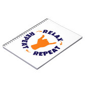 Carnet Détendez-vous. Recommencer. Recommencer. (Côté gauche)