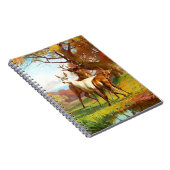 Carnet Deux Cerfs Rouges Et Blancs Dans La Forêt (Côté Droit)