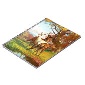 Carnet Deux Cerfs Rouges Et Blancs Dans La Forêt (Côté gauche)
