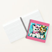 Carnet deux chatons et beaucoup de fleurs (Intérieur)