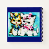 Carnet deux chatons et beaucoup de fleurs (Dos)