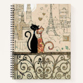 Carnet Deux chats amoureux (Devant)