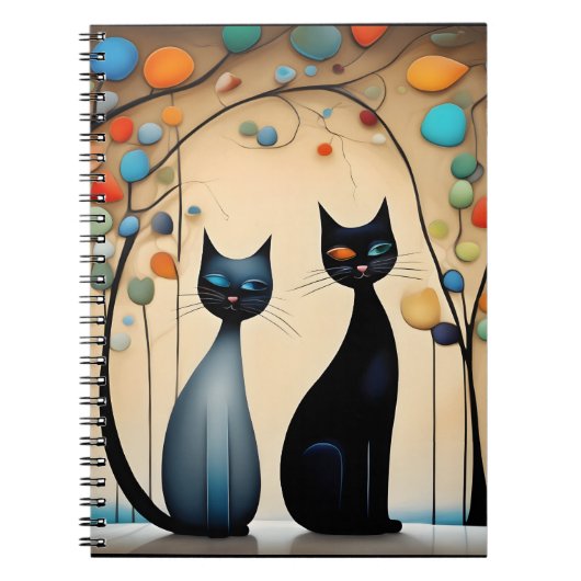 Carnet Deux chats charmants (Devant)