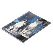 Carnet Deux chats gris sur un Arrière - plan Abstrait (Côté gauche)