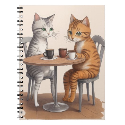 Carnet Deux chats mignons (Devant)