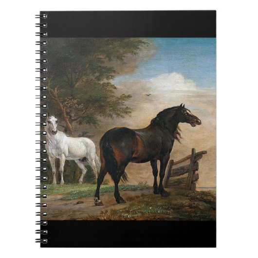 Carnet Deux chevaux dans le pâturage (Devant)