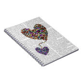 Carnet Deux Coeurs papillons (Côté Droit)