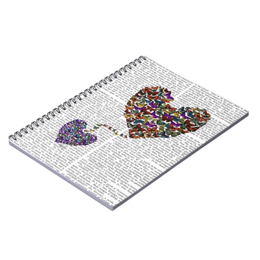 Carnet Deux Coeurs papillons (Côté gauche)