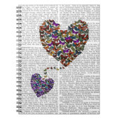 Carnet Deux Coeurs papillons (Devant)