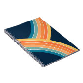 Carnet Deux couleurs rétro style arc-en-ciel (Côté Droit)