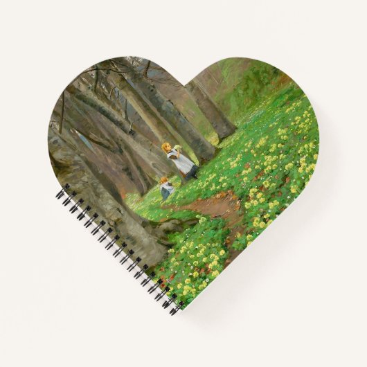 Carnet Deux filles cueillant des fleurs dans la forêt de (Devant)