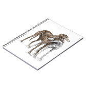 Carnet Deux Greyhound Friends Dog Art (Côté gauche)