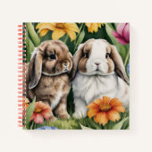 Carnet Deux lapins de lapin de lapin de petite lop (Devant)