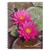 Carnet Deux Lys D'Eau Rose (Devant)