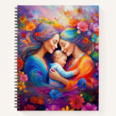 Carnet Deux mamans avec leur bébé (Devant)