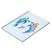 Carnet Deux mignons dauphins (Côté gauche)