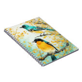 Carnet Deux oiseaux assis sur la branche de l'arbre (Côté Droit)