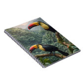 Carnet Deux Oiseaux Toucans Tropicaux, (Côté Droit)
