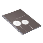 Carnet Deux Pissenlits Taupe Rustique (Côté Droit)