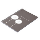 Carnet Deux Pissenlits Taupe Rustique (Côté gauche)