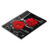 CARNET DEUX ROSES ROUGES (Côté gauche)