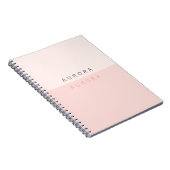 Carnet Deux tons rose minimaliste (Côté Droit)
