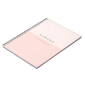 Carnet Deux tons rose minimaliste (Côté gauche)