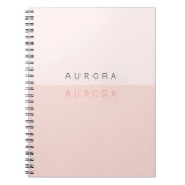 Carnet Deux tons rose minimaliste (Devant)