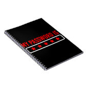 Carnet Developer - My Password is ***** - Gift Idea (Côté Droit)