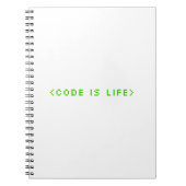 Carnet Déverrouiller votre potentiel avec le code est vie (Devant)