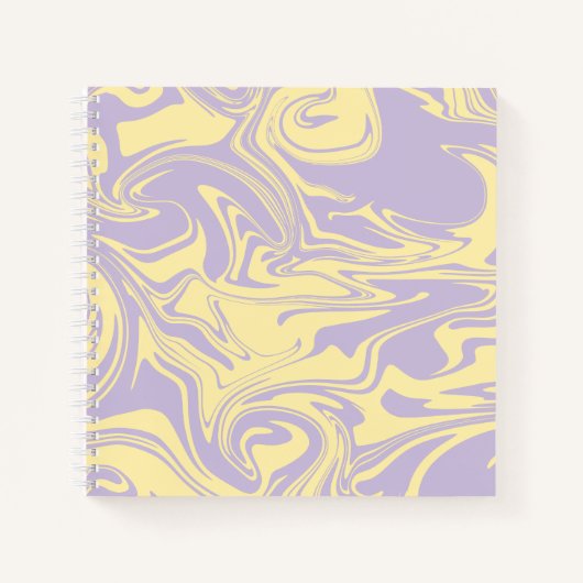Carnet Déversement - Jaune pastel et violet (Devant)