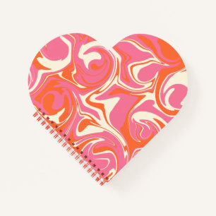 Carnet Déversement - rose, orange et crème