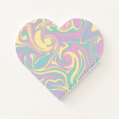 Carnet Déversement - rose pastel, jaune, violet et vert (Dos)