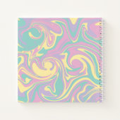 Carnet Déversement - rose pastel, jaune, violet et vert (Dos)