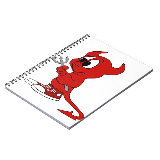 Carnet Devil Red Demon Cartoon Satan Evil Hell Heure (Côté gauche)