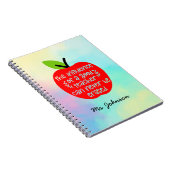 Carnet Devis inspirant | Teacher Apple personnalisé (Côté Droit)