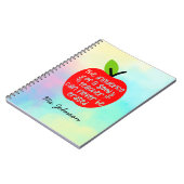 Carnet Devis inspirant | Teacher Apple personnalisé (Côté gauche)