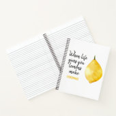 Carnet Devis jaune citron amusant (Intérieur)