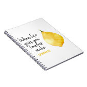 Carnet Devis jaune citron amusant (Côté Droit)