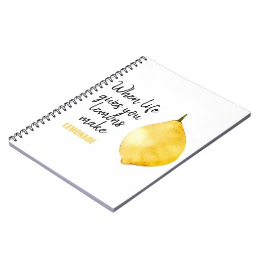 Carnet Devis jaune citron amusant (Côté gauche)