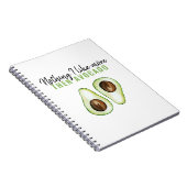 Carnet Devis vert moderne Avocado pour cadeau Avocado Lov (Côté Droit)
