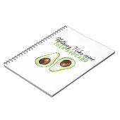 Carnet Devis vert moderne Avocado pour cadeau Avocado Lov (Côté gauche)