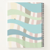 Carnet Devoir de lignes ondulées pastel épaisses (Dos)