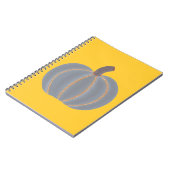 Carnet d'Halloween gris Citrouille orange (Côté gauche)