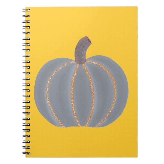 Carnet d'Halloween gris Citrouille orange (Devant)