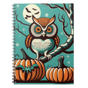 Carnet d'Halloween Nocturne de Owl avec Citrouille
